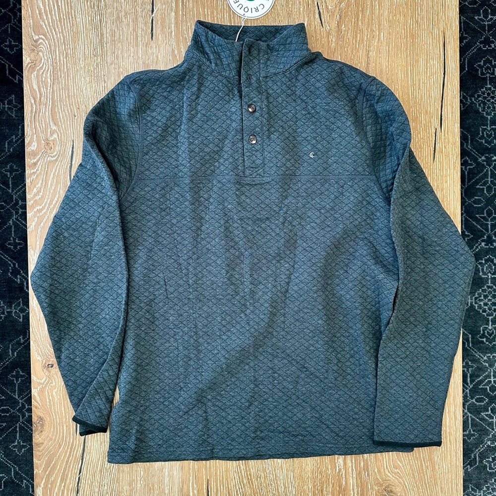 Quilted Pullover - heather black